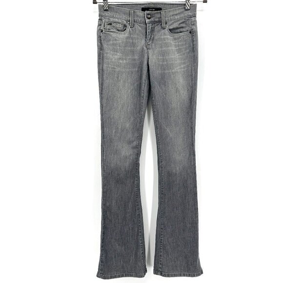 Joe's Womens Gray Fit Rocker Skinny Keira Low Rise Stretch Flare 25 Denim Jeans - Picture 1 of 7